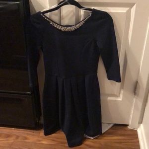 Blue long sleeve dress